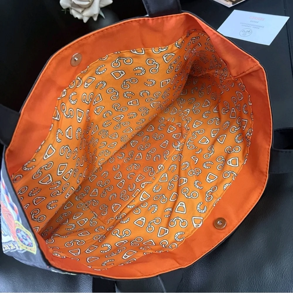 Hermès Multicolor Equestrian Design Tote, Birthday Gift, New! - Picture 7 of 8